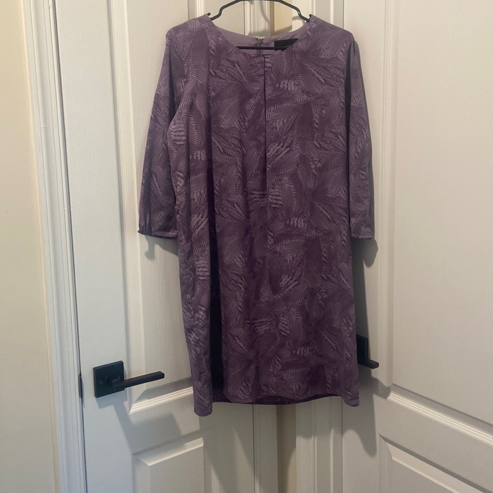 Half sleeve purple dress